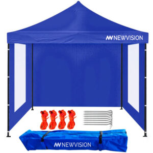 Gazebo Plegable Reforzado 3x3 Azul Impermeable Carpa