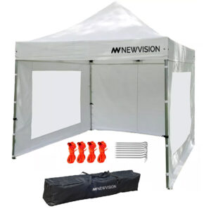 Gazebo Plegable Reforzado 3x3 Blanco Impermeable Carpa + Bolso